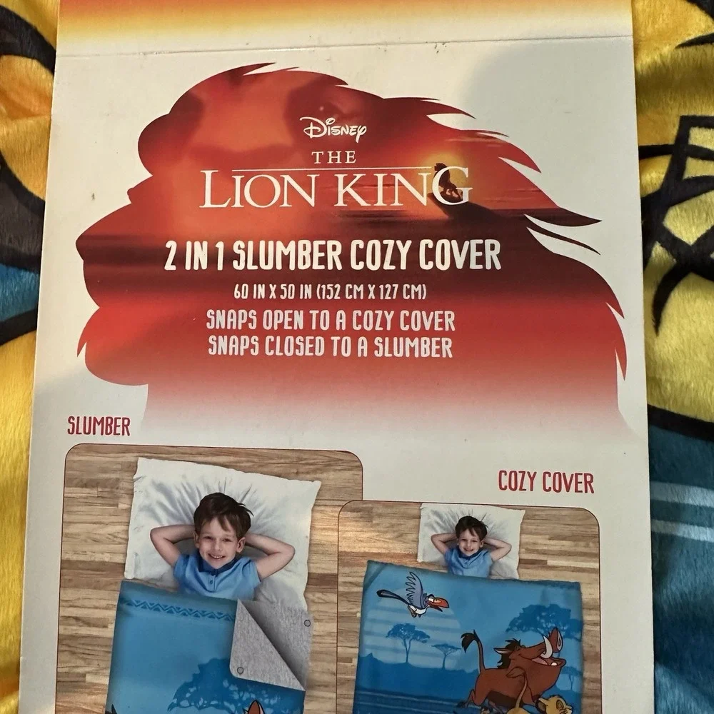 Disney The‎ Lion King 2 In 1 Slumber Cozy Cover 60x50